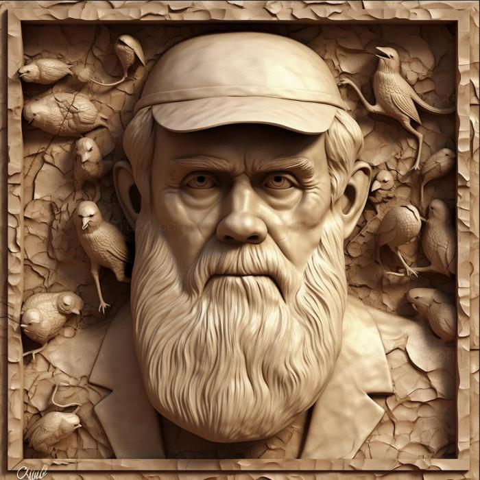 Famous (Charles Darwin 4, 3DFMS_6531) 3D models for cnc